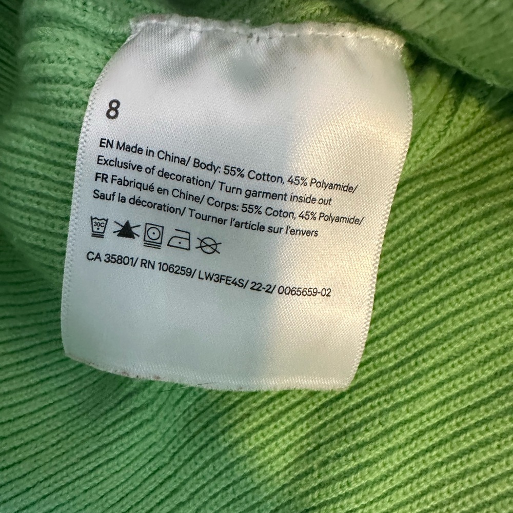 lululemon athletica Mint Green Ribbed Crewneck Sweater size 8 - Picture 4 of 7